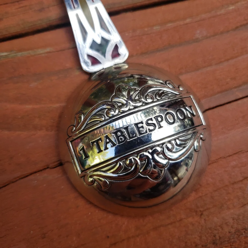 4-Piece CROSS Themed Measuring Spoon Set With Colorful Stained Glass Detail